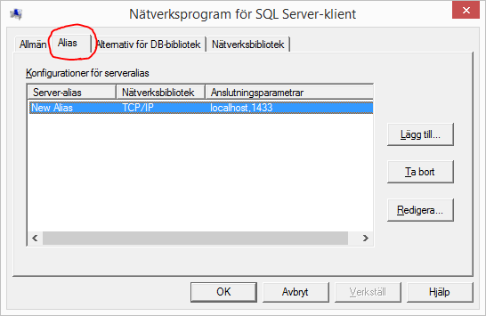 Set SQL Client Alias With cliconfig.exe