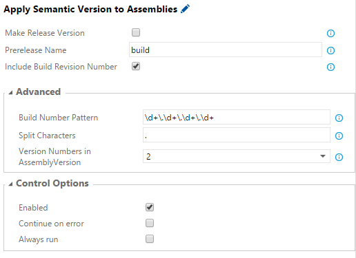 Apply Semantic Versioning to Assemblies User Interface